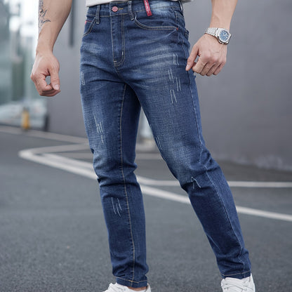 Men's Premium Slim-Fit Washed Jeans