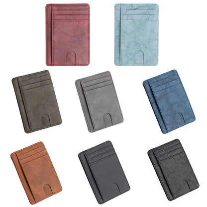 Mens Leather Slim Wallet Credit Card Holder RFID Blocking Pocket ID Money PU USA