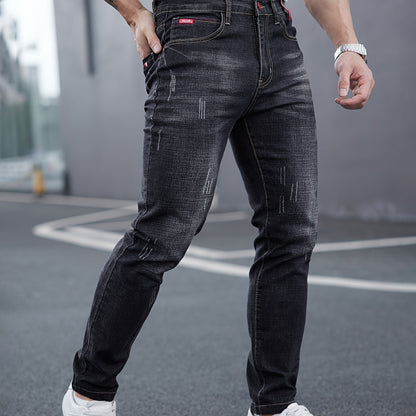 Men's Premium Slim-Fit Washed Jeans