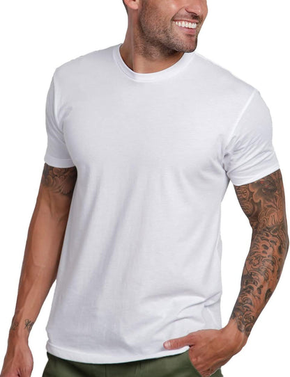 Mens T Shirt - Short Sleeve Crew Neck Soft Fitted Tees S - 4XL Fresh Classic Tshirts