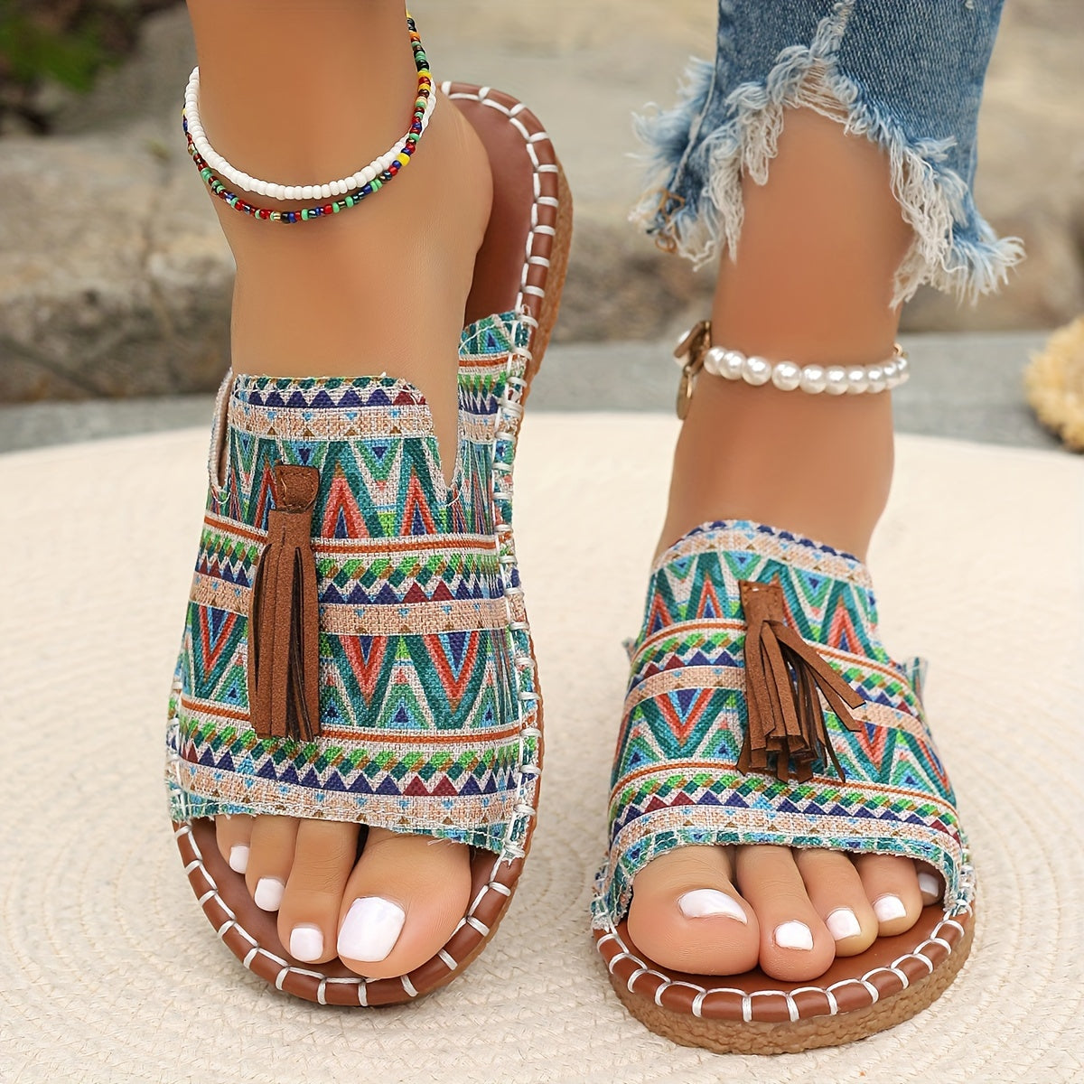 Bohemian Sandals Summer Flat Slides