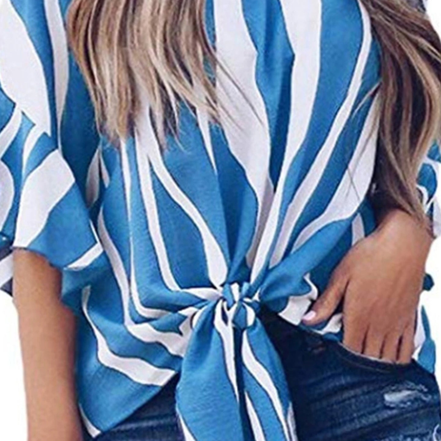 Off-Shoulder Chiffon Blouse