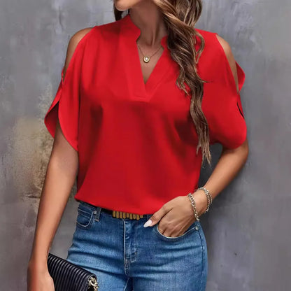 Elegant V-Neck Blouse