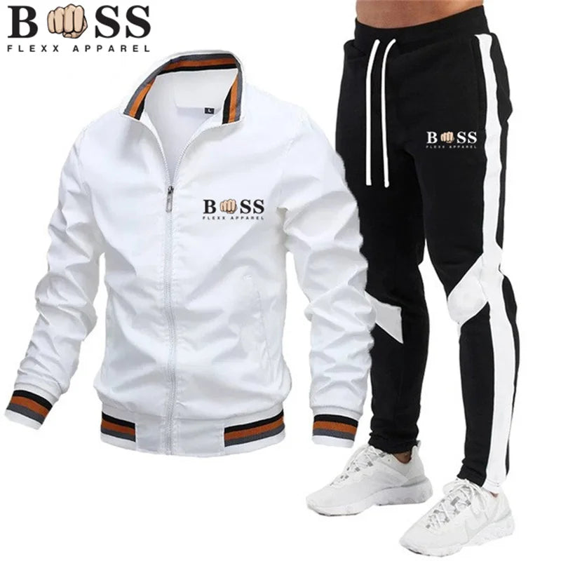 New Men's Jacket Set Casual Set