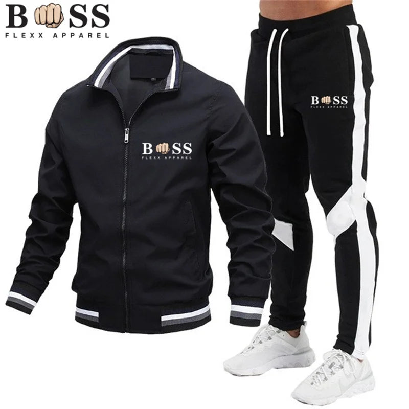 New Men's Jacket Set Casual Set