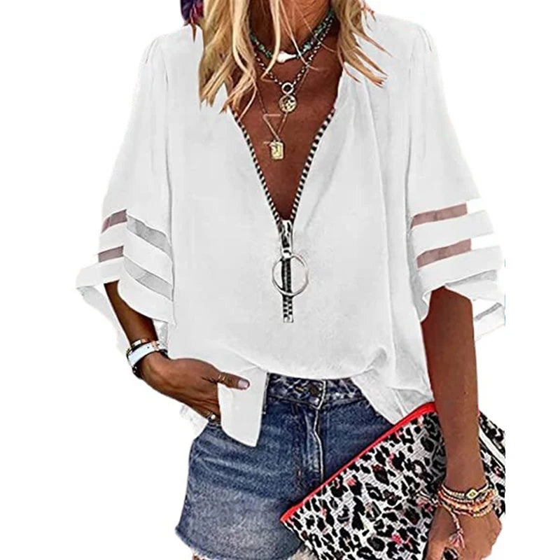 Women's Elegant Off Shoulder Shirt Blouse