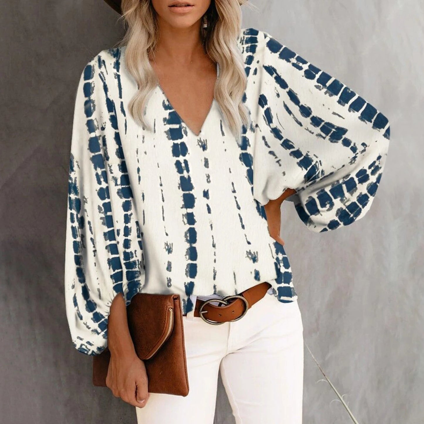 Off-Shoulder Chiffon Blouse