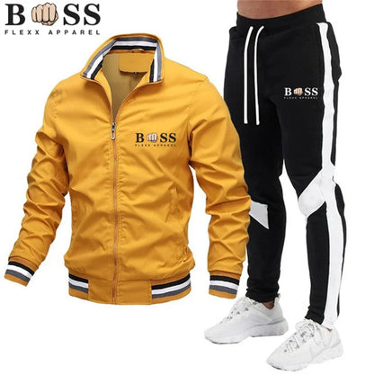 New Men's Jacket Set Casual Set