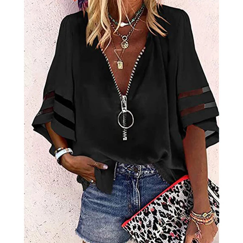 Women's Elegant Off Shoulder Shirt Blouse