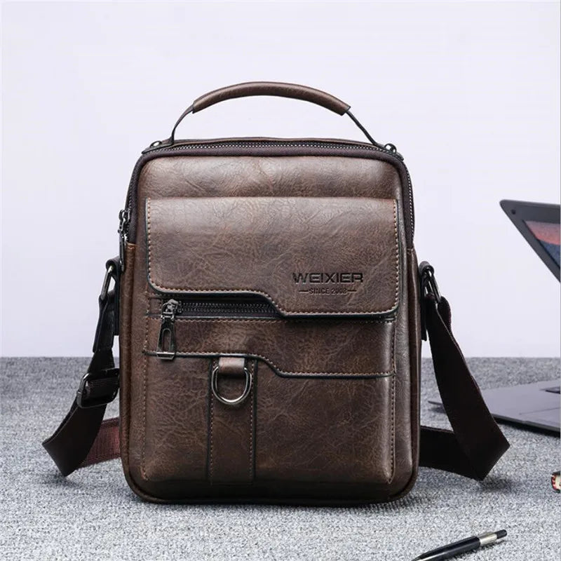 Men'S Durable Shoulder Bag High Quality Leather Cross Body Sling Bags Travel Crossbody Fashion Pack for Male