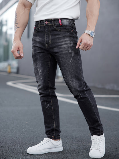 Men's Premium Slim-Fit Washed Jeans