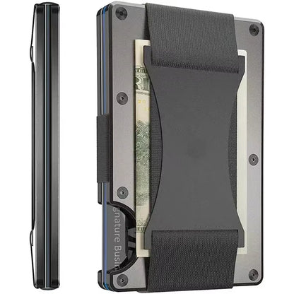 Carbon Fiber Minimalist Slim Credit Card Holder Wallet Carteira for Men Cartera Tarjetero Hombre RFID Cashback Cardholder Case