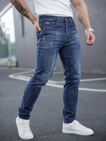 Men's Premium Slim-Fit Washed Jeans