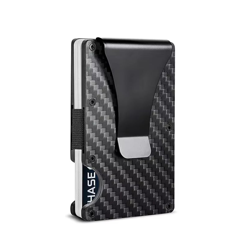 Carbon Fiber Minimalist Slim Credit Card Holder Wallet Carteira for Men Cartera Tarjetero Hombre RFID Cashback Cardholder Case