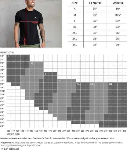 Mens T Shirt - Short Sleeve Crew Neck Soft Fitted Tees S - 4XL Fresh Classic Tshirts